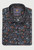 Brook Taverner - Regular Fit Black Multi Ornate Floral Print Cotton Shirt