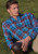 Brook Taverner - Regular Fit Teal Melange Check Cotton Shirt Brook Taverner - Regular Fit Teal Melange Check Cotton Shirt