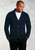 Brook Taverner - Ellis Navy Textured Lambswool Shawl Collar Cardigan