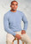 Brook Taverner - Clark Sky Blue Lambswool Crew Neck Jumper