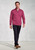 Brook Taverner - Copenhagen Raspberry Cotton Merino Zip Neck Jumper