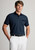 Brook Taverner - Oakworth Navy Two Tone Textured Cotton Polo Shirt