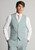 Brook Taverner - Tailored Fit Hayton Sage Textured Suit Waistcoat