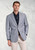 Brook Taverner - Regular Fit Tarantino Blue Stripe Linen Blend Jacket