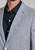 Brook Taverner - Regular Fit Tarantino Blue Stripe Linen Blend Jacket