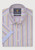 Brook Taverner - Regular Fit Multi-Coloured Stripe 'Portofino' Short Sleeve Shirt
