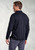 Brook Taverner - Connery Navy Ripple Stitch Zip Through Cardigan
