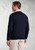 Brook Taverner - Berlin Navy Cotton Merino V-Neck Jumper