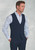 Brook Taverner - Tailored Fit Cassino Navy Check Washable Waistcoat
