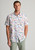 Brook Taverner - Regular Fit Multicoloured Abstract Watercolour Leaf Print Short Sleeve Shirt