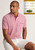 Brook Taverner- Ellerton Raspberry Textured Spot Cotton Polo Shirt