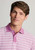 Brook Taverner - Denby Mauve Textured Stripe Cotton Polo Shirt