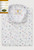 Brook Taverner - Tailored Fit White Floral Print Stretch Cotton Shirt