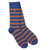 Swole Panda - Navy & Orange Striped Bamboo Socks