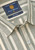 Brook Taverner - Regular Fit Khaki Cotton Slub Stripe Short Sleeve Shirt