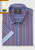 Brook Taverner - Regular Fit Blue Stripe 'Portofino' Short Sleeve Shirt