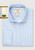 Brook Taverner - Tailored Fit Blue Fine Stripe Cotton Shirt