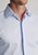 Brook Taverner - Tailored Fit Sky Blue Fine Textured Stripe Egyptian Cotton Shirt