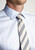 Brook Taverner - Tailored Fit Sky Blue Fine Textured Stripe Egyptian Cotton Shirt