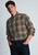 Brook Taverner - Regular Fit Khaki Large Plaid Cotton Shirt