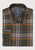 Brook Taverner - Regular Fit Khaki Large Plaid Cotton Shirt