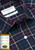 Brook Taverner - Regular Fit Navy Herringbone Tattersall Check Cotton Shirt