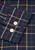 Brook Taverner - Regular Fit Navy Herringbone Tattersall Check Cotton Shirt
