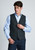 Brook Taverner - Tailored Fit Ayr Navy Check Harris Tweed® Waistcoat