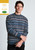Brook Taverner - Holywell Blue Fairisle Lambswool Blend Crew Neck Sweater