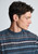 Brook Taverner - Holywell Blue Fairisle Lambswool Blend Crew Neck Sweater