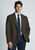 Brook Taverner - Tailored Fit Axebridge Olive Wool Blend Herringbone Check Jacket