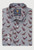 Brook Taverner - Regular Fit Silver Grey Pheasant Print Cotton Shirt