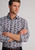 Brook Taverner - Regular Fit Silver Grey Pheasant Print Cotton Shirt