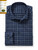 Marvelis - Modern Fit Navy Check Non-Iron Shirt