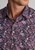 Brook Taverner - Regular Fit Burgundy Ornate Leaf Print Cotton Shirt