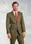 Brook Taverner - Regular Fit Dalton Olive Check Wool Suit Jacket