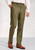 Brook Taverner - Regular Fit Dalton Olive Check Wool Suit Trousers