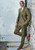 Brook Taverner - Regular Fit Dalton Olive Check Wool Suit Trousers