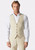 Brook Taverner - Tailored Fit Natural Linen Blend Waistcoat - Constable