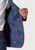 Brook Taverner - Tailored Fit Blue Floral Print Stetch Cotton Jacket - Henman