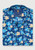 Brook Taverner - Regular Fit Navy Flower Print Short Sleeve Cotton Shirt