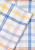 Brook Taverner - Regular Fit Blue Check Linen Cotton Short Sleeve Shirt
