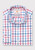 Brook Taverner - Regular Fit White Check Tattersall Cotton Shirt - Red & Blue Tattersall
