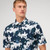 Olymp Navy Floral Print - Short Sleeve