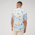 Olymp Sky Blue Floral Print Shirt - Short Sleeve