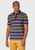 Brook Taverner - Sandham Pure Cotton Navy Stripe Pique Polo Shirt