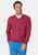 Brook Taverner - Dorset Raspberry Cotton Merino V-Neck Jumper