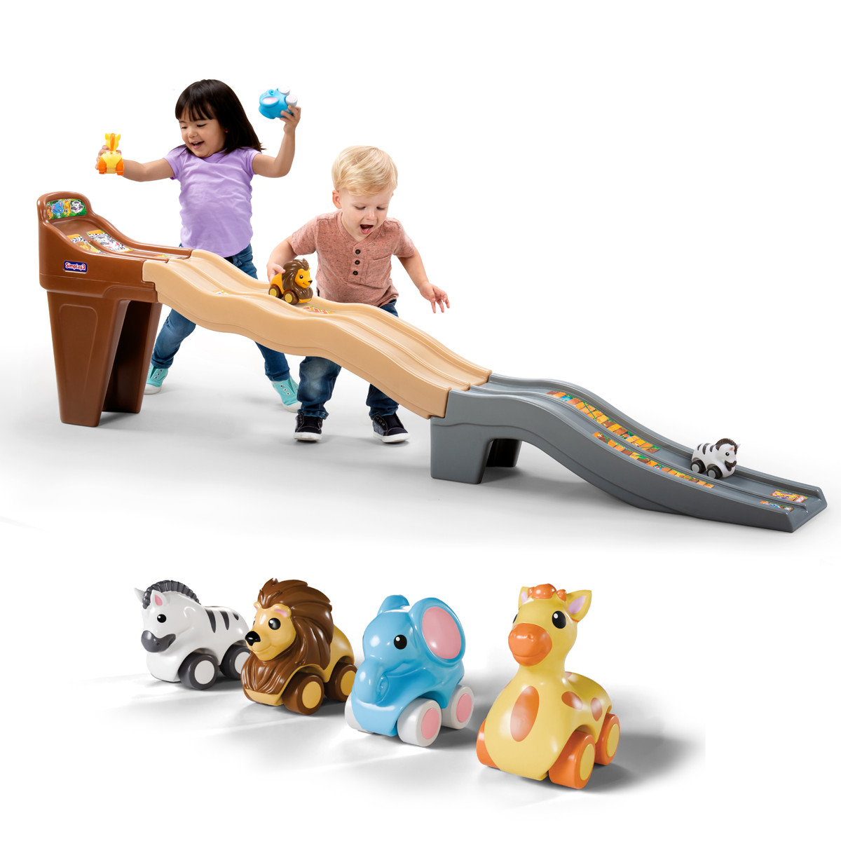 Simplay3 Safari Adventure Racetrack with zebra, lion, elephant and giraffe