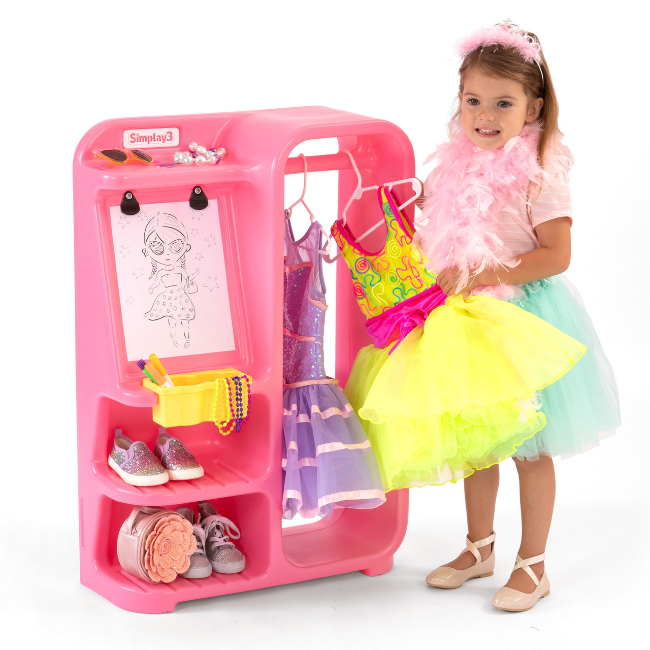 Barbie Doll Closet Clothes Wardrobe Storage Organizer Kids Playset Girls  Toy NEW