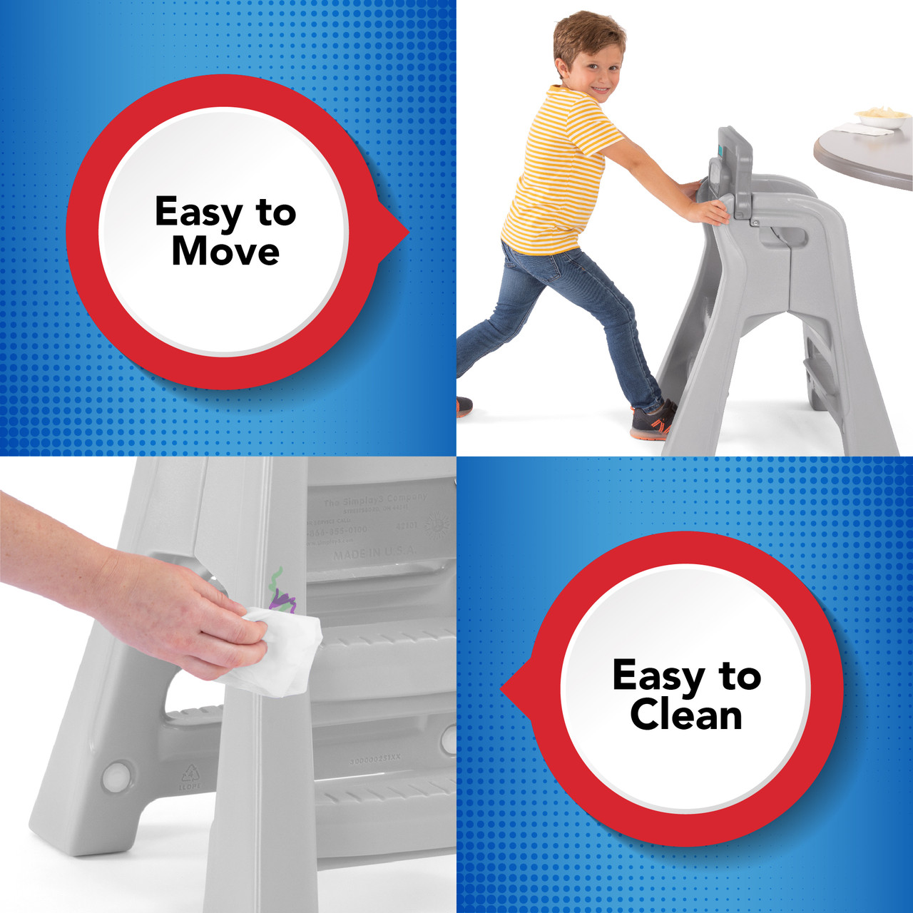 Simplay3 Big Kid Booster Highchair Seat for Toddlers & Kids